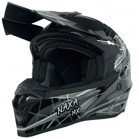 Kask enduro NAXA C9/S czarno szary