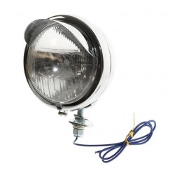 Lampa chrom metal lightbar H3 55W śr. 4,5 cala Z daszkiem Bez Homologacji