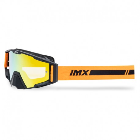 Gogle motocyklowe offroad IMX SAND black/orange matt - szyba orange iridium