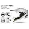 Kask offroad UFO Intrepid Biało Czarny