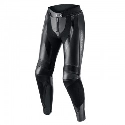 Spodnie damskie skórzane REBELHORN REBEL LADY Black/Fluo Red/White