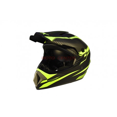 Kask offroad MPX WL-905 CE Czarny Matt Seledyn