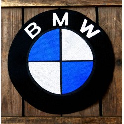 Naszywka BMW I logo napis duża