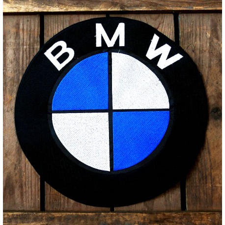 Naszywka BMW I logo napis duża