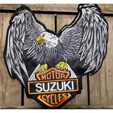 Naszywka Suzuki III orzeł Motor Cycles duża