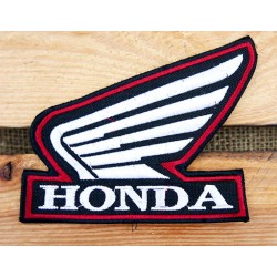 Naszywka Honda logo napis biały mała