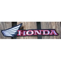 Naszywka Honda logo napis biały mała