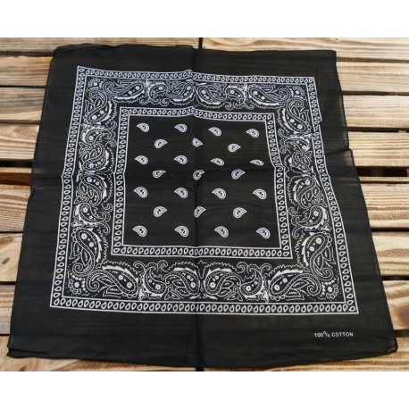 Country Czarna Chusta Bandamka Paisley Maska Western